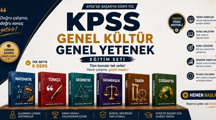 KPSS Genel Kültür Genel Yetenek Tüm Dersler Online Eğitimi